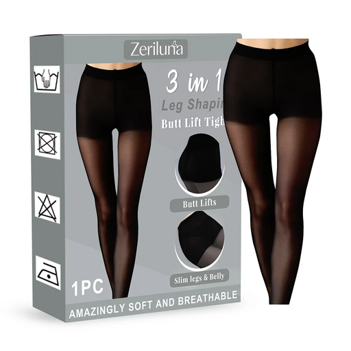 ZERILUNA Leg Shaping Pantyhose for Women High Elasticity Cashmere Butt Lift Tights - 1 Piece - 1
