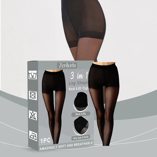 ZERILUNA Leg Shaping Pantyhose for Women High Elasticity Cashmere Butt Lift Tights - 1 Piece - 2