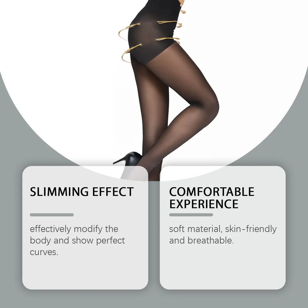 ZERILUNA Leg Shaping Pantyhose for Women High Elasticity Cashmere Butt Lift Tights - 1 Piece - 3
