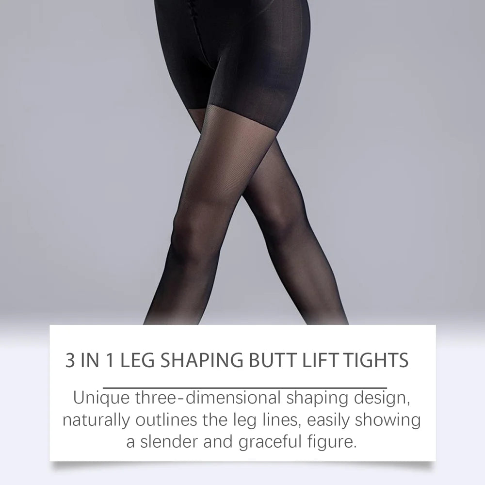 ZERILUNA Leg Shaping Pantyhose for Women High Elasticity Cashmere Butt Lift Tights - 1 Piece - 7
