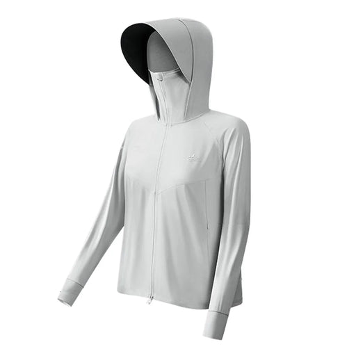 GOLOVEJOY FSY11 Lightweight Sun Protection Jacket Cooling Breathable Coat with Removable Hood Brim - Light Grey - 1
