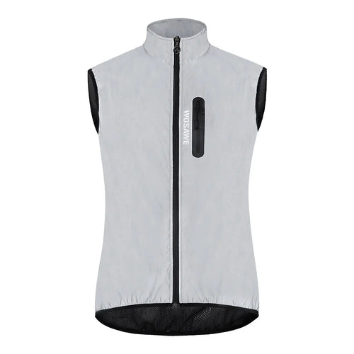 WOSAWE Reflective Cycling Vest Windproof Sleeveless Jacket for Men Women Road Bike Running - BL230 Asian M/European S - 1