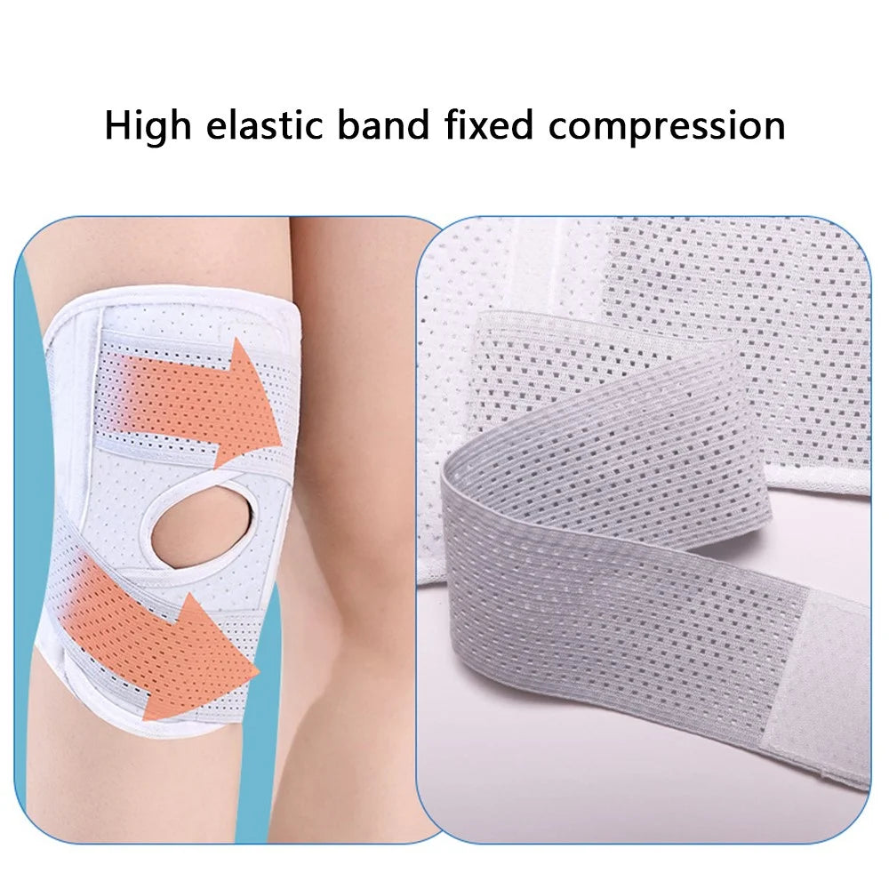 YF-JS020 1 Pair Sports Compression Knee Guard Running Basketball Slim Elastic Knee Brace - Black M - 2