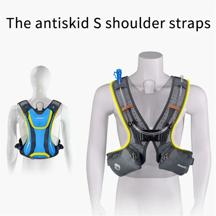 ANMEILU 1026 Outdoor Sports Water Bag Storage Pocket Backpack Waterproof Nylon Marathon Knapsack - Blue - 4