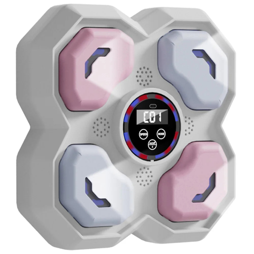 T-9612 9 Speed 5 Volume Children Smart Music Boxing Machine Reaction Training Wall Target - White - 1