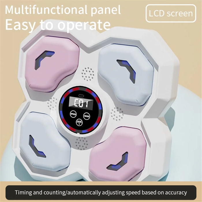 T-9612 9 Speed 5 Volume Children Smart Music Boxing Machine Reaction Training Wall Target - White - 6