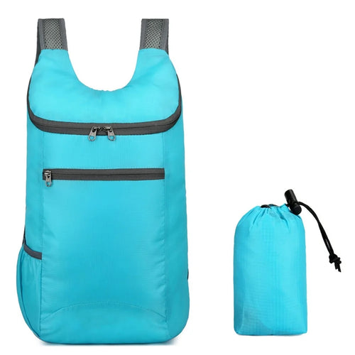 VANAHEIMR 622 Ultra-Light Foldable Outdoor Backpack Oxford Cloth Climbing Hiking Daypack - Lake Blue - 1