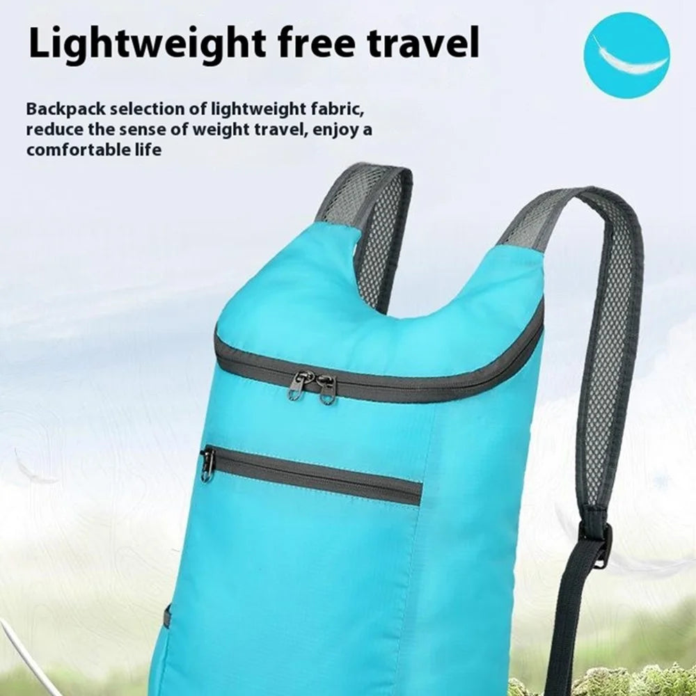 VANAHEIMR 622 Ultra-Light Foldable Outdoor Backpack Oxford Cloth Climbing Hiking Daypack - Lake Blue - 3