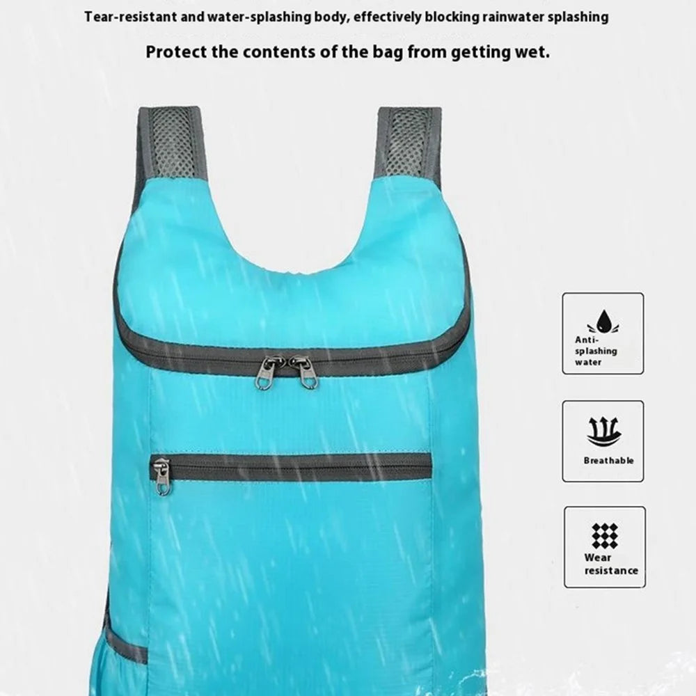 VANAHEIMR 622 Ultra-Light Foldable Outdoor Backpack Oxford Cloth Climbing Hiking Daypack - Lake Blue - 4