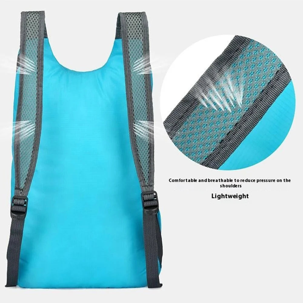 VANAHEIMR 622 Ultra-Light Foldable Outdoor Backpack Oxford Cloth Climbing Hiking Daypack - Lake Blue - 5