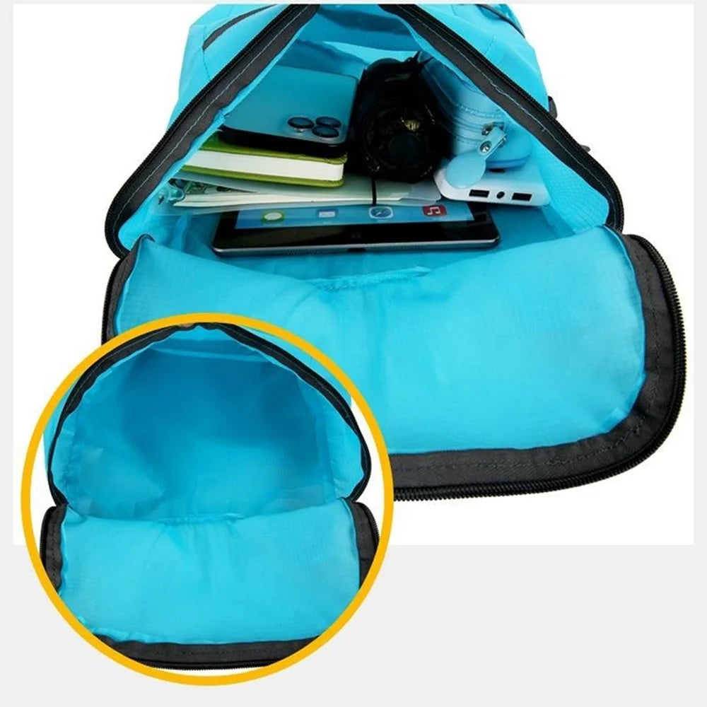 VANAHEIMR 622 Ultra-Light Foldable Outdoor Backpack Oxford Cloth Climbing Hiking Daypack - Lake Blue - 7