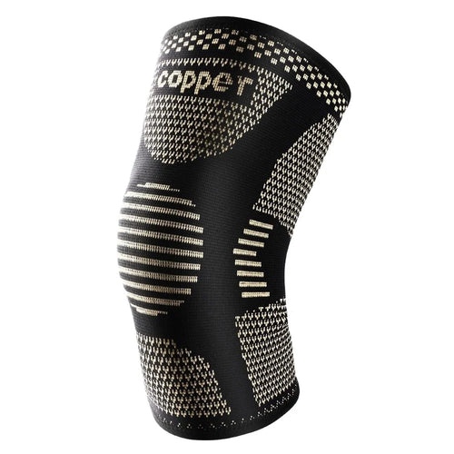 AB120 1PCS Protective Knee Pad Copper Ion Fabric Breathable Leg Sleeve for Badminton Basketball Runing Fitness Injury Care - S - 1