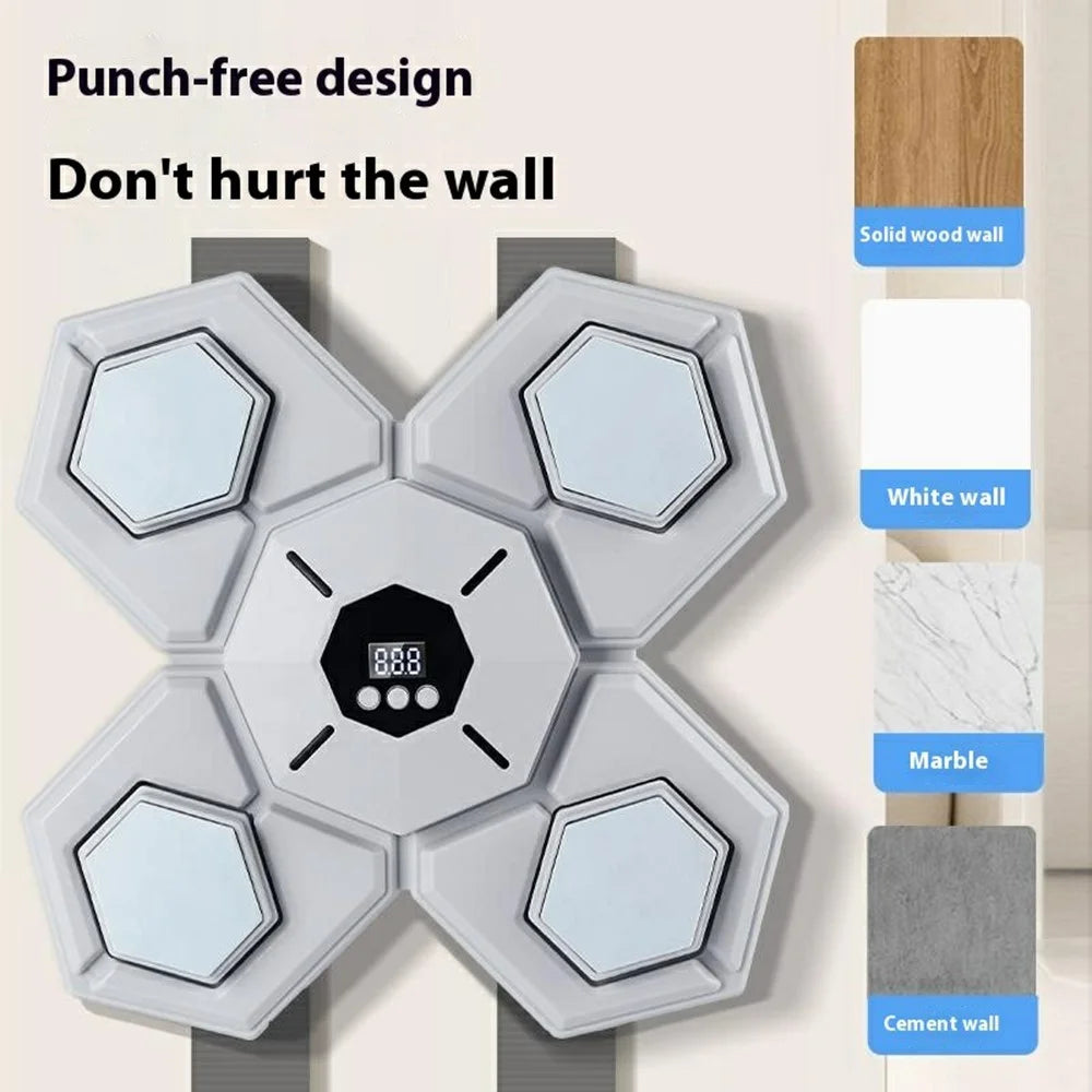 AL789275 Smart Bluetooth-compatible Music Boxing Machine Wall Mounted Boxing Target with Adults Gloves - 5
