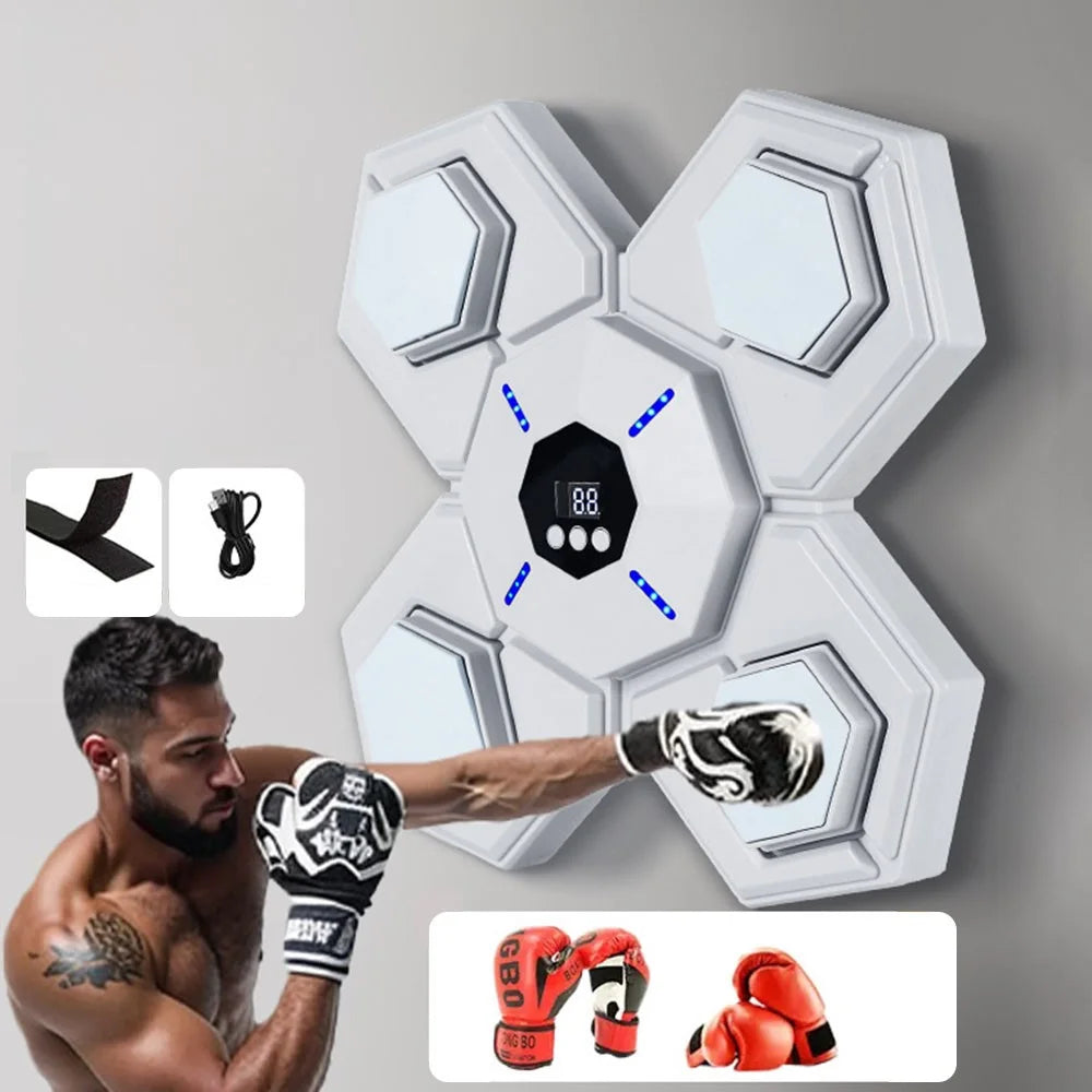 AL789275 Smart Bluetooth-compatible Music Boxing Machine Wall Mounted Boxing Target with Adults and Kids Gloves - 1