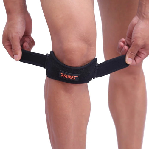 AOLIKES A-7918 1Pc Sports Bi-Directional Compression Patella Strap Built-In Silicone Pad Knee Patella Brace - 1