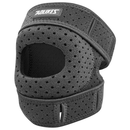 AOLIKES 7927 1Pc Sports Compression Patella Strap Running Cycling Shock Absorption Knee Patella Brace - Dark Grey - 1
