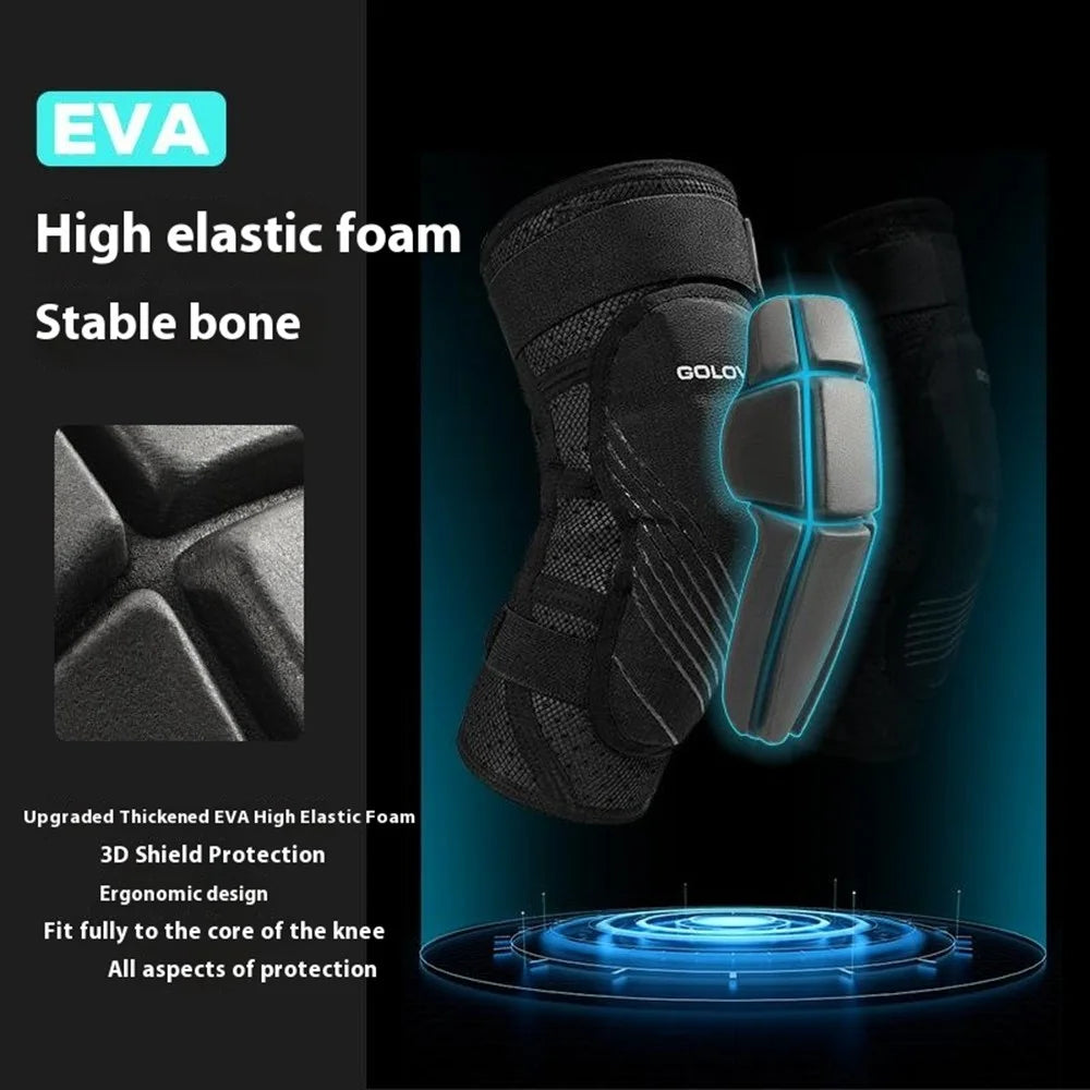 GOLOVEJOY HX37 Knee Brace for Outdoor Skiing Cycling Shock Absorption EVA Knee Protector Size L - 4