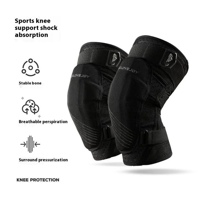 GOLOVEJOY HX37 Knee Brace for Outdoor Skiing Cycling Shock Absorption EVA Knee Protector Size XL - 2