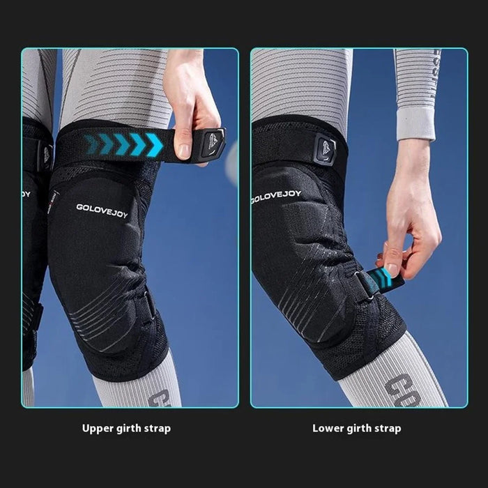 GOLOVEJOY HX37 Knee Brace for Outdoor Skiing Cycling Shock Absorption EVA Knee Protector Size XL - 6