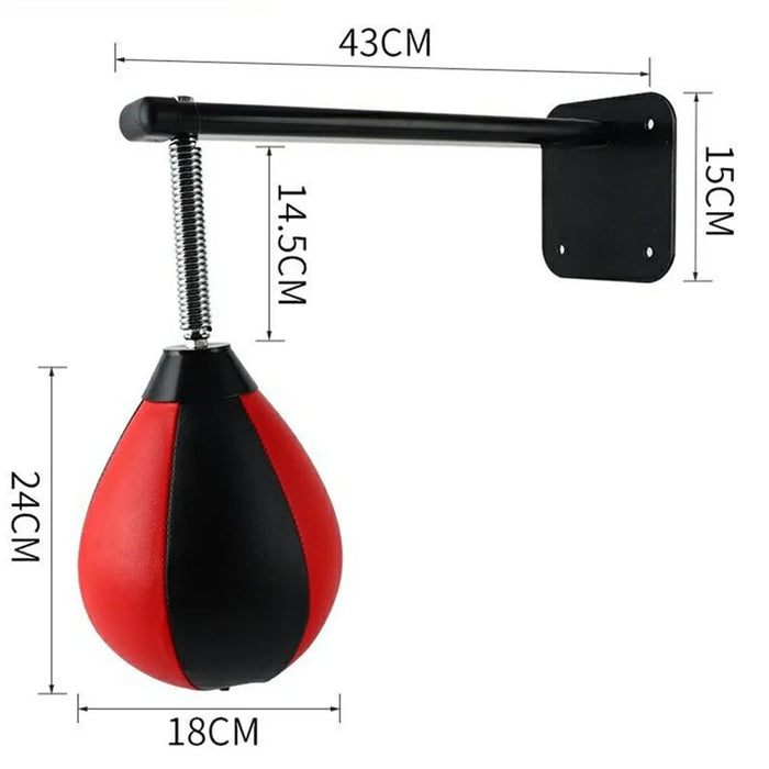 JX-158 Wall Mounted Boxing Speed Ball Sanda Ball Inflatable Pear Shaped Martial Arts Ball - 5