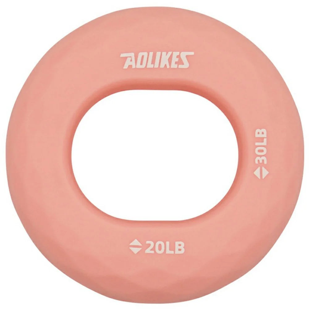 AOLIKES 3502 Hand Strengthener Grip Ring Strength Trainer Ring Silicone Squeezer Gripper - Pink - 1