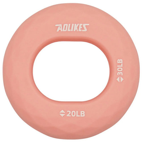AOLIKES 3502 Hand Strengthener Grip Ring Strength Trainer Ring Silicone Squeezer Gripper - Pink - 1
