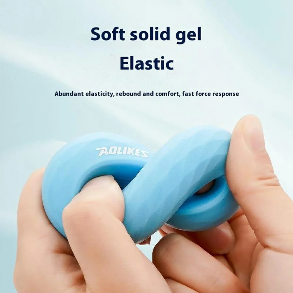 AOLIKES 3502 Hand Strengthener Grip Ring Strength Trainer Ring Silicone Squeezer Gripper - Pink - 4