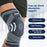 AOLIKES 7731 1Pc Basketball Knee Brace Silicone Padded Knee Support Running Knee Compression Sleeve - Navy Blue M - 2