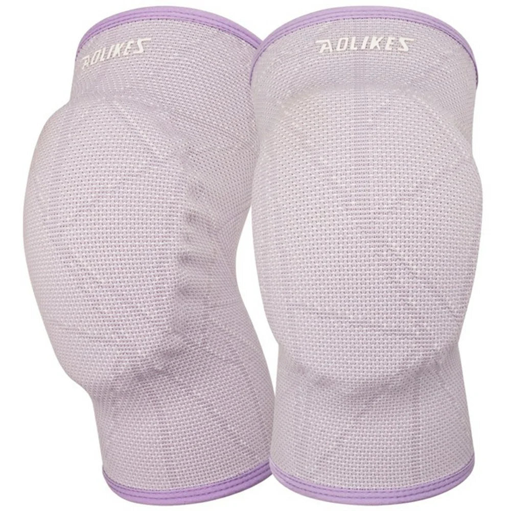 AOLIKES 0200 1 Pair Knee Pads Protective Gear for Cycling Soccer Dance Yoga Anti Collision Knee Brace - Purple S - 1