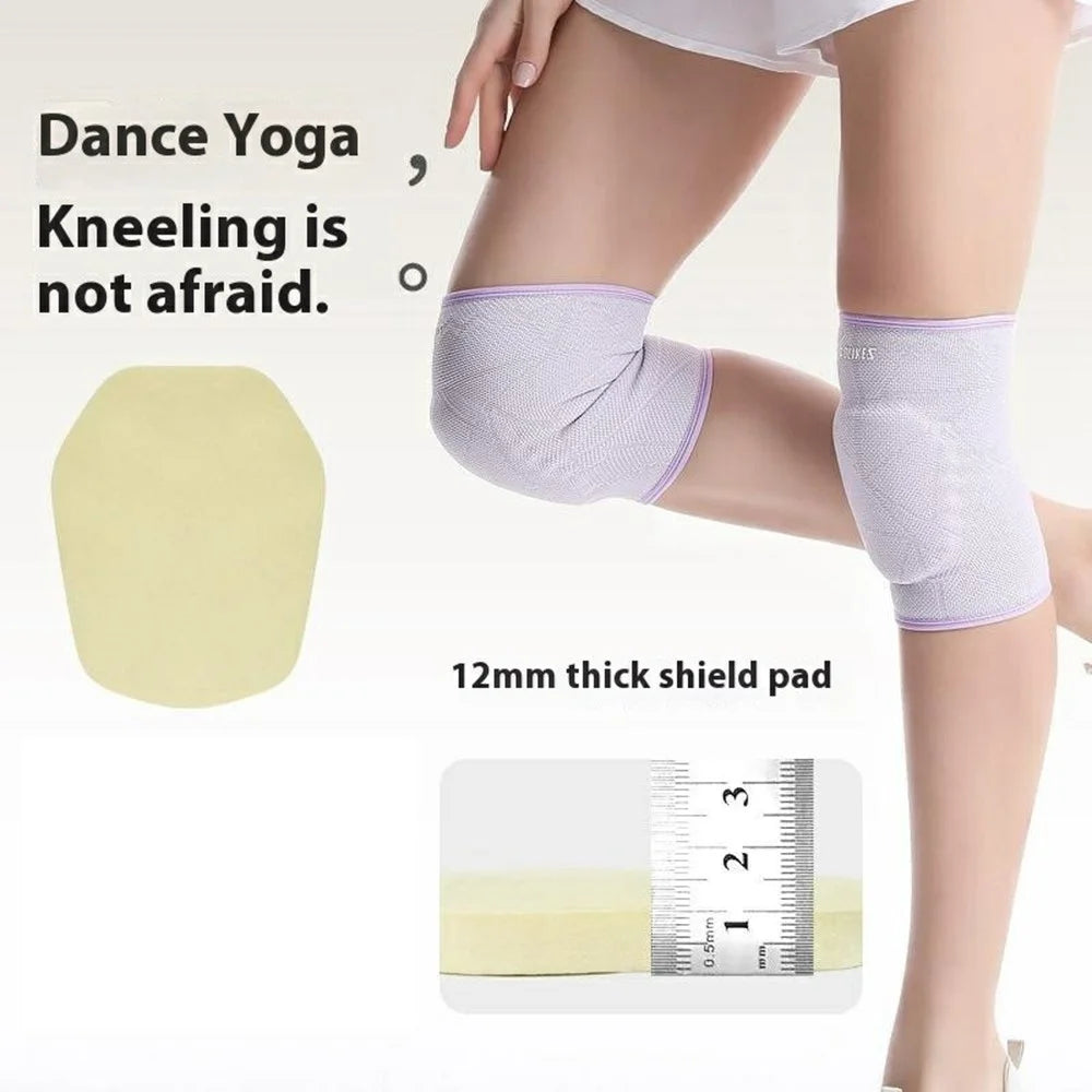 AOLIKES 0200 1 Pair Knee Pads Protective Gear for Cycling Soccer Dance Yoga Anti Collision Knee Brace - Purple S - 2