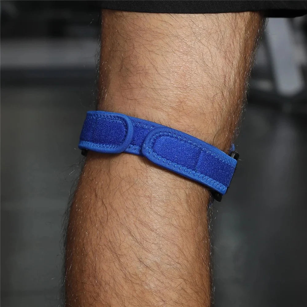 WOSWEIR KN0163 1Pc Adjustable Knee Brace Patellar Support Strap for Men Women Running Sports Injury Prevention - Blue - 5