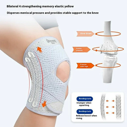 GOUNOD HJ061 1Pc Breathable Knee Brace Meniscus Protection Patella Support Compression Sport Running Knee Guard - Black S - 2
