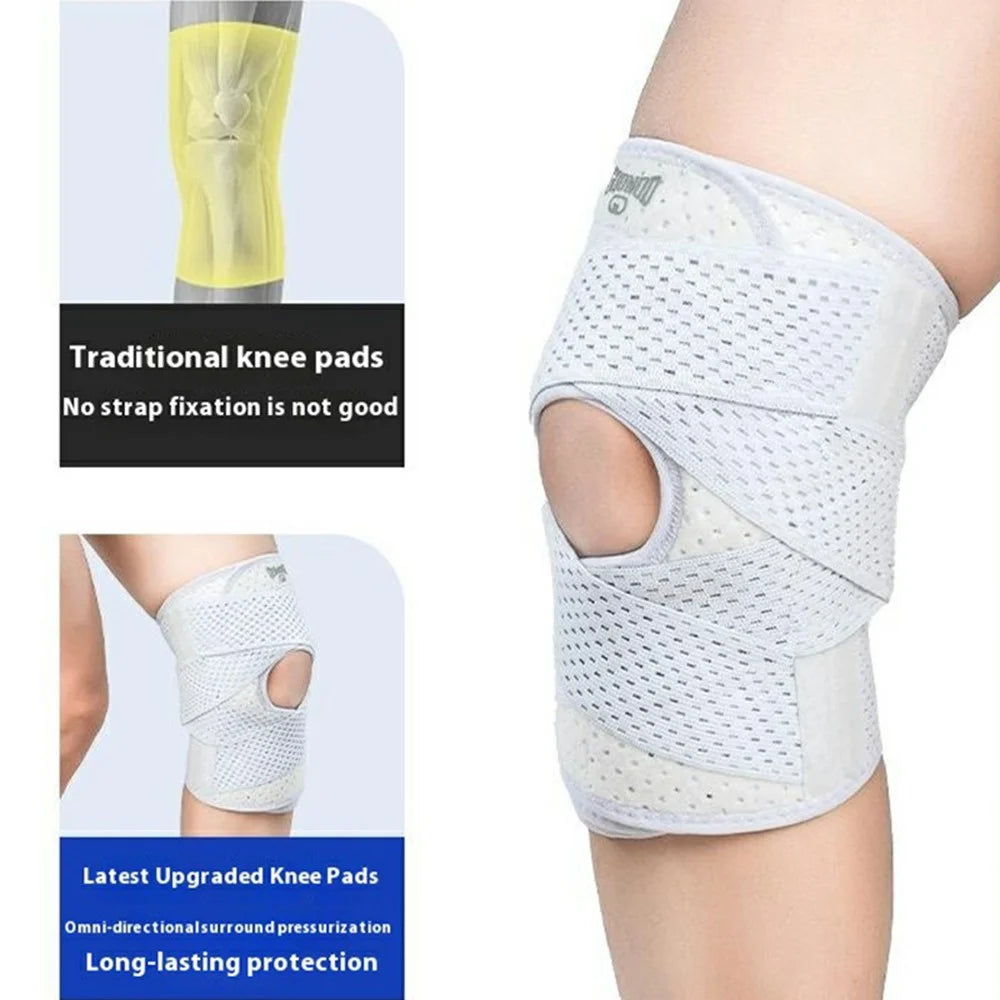 GOUNOD HJ061 1Pc Breathable Knee Brace Meniscus Protection Patella Support Compression Sport Running Knee Guard - Black S - 4