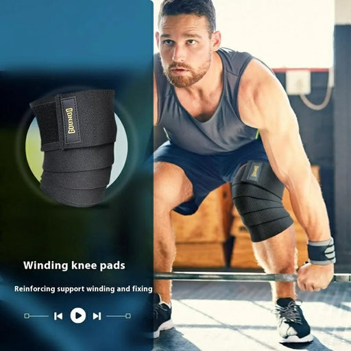 GOUNOD HJ062 1Pc Knee Support Compression Wrap Fitness Weightlifting Powerlifting Squat Knee Brace - S - 2