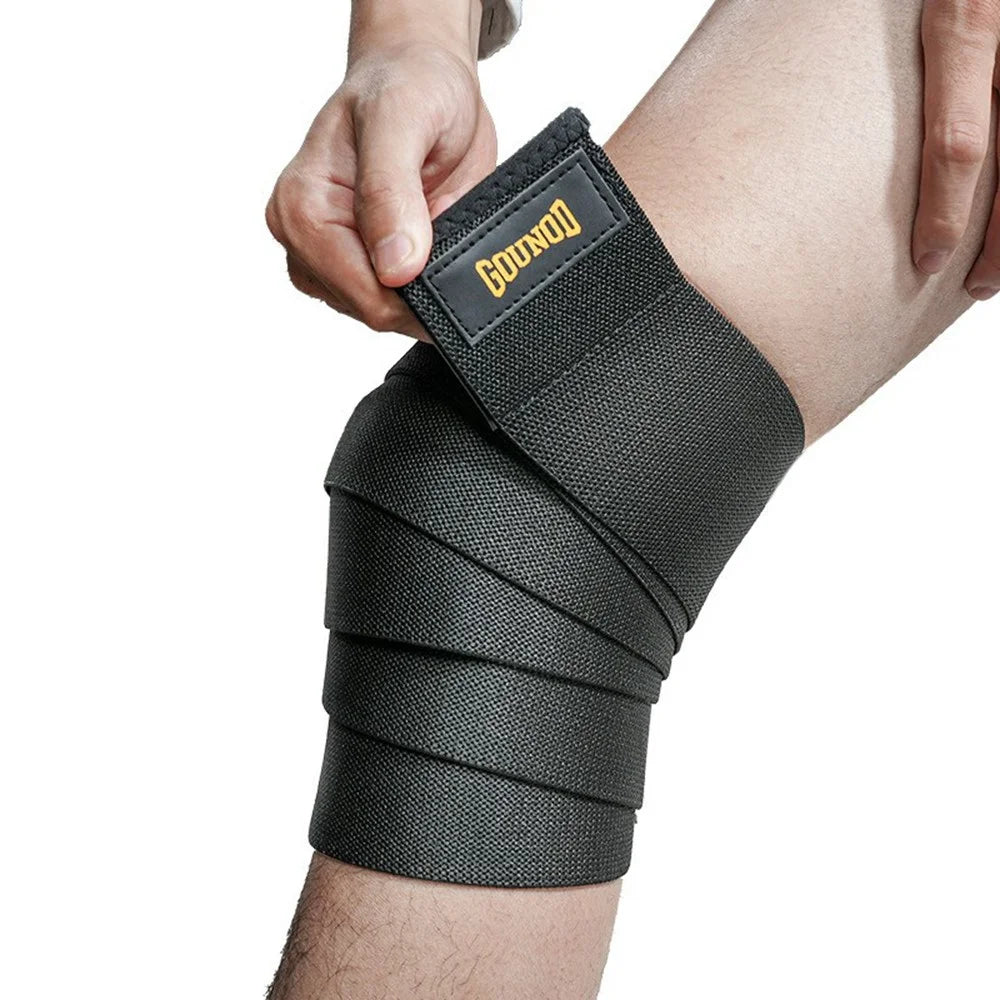 GOUNOD HJ062 1Pc Knee Support Compression Wrap Fitness Weightlifting Powerlifting Squat Knee Brace - S - 7