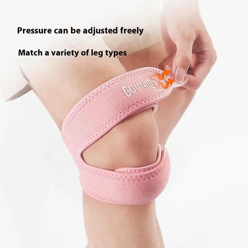 GOUNOD HJ0121 1 Pair Sports Knee Brace Shock Absorption Patella Support Breathable Compression Knee Guard - Pink - 3