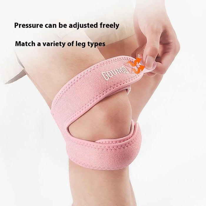 GOUNOD HJ0121 1 Pair Sports Knee Brace Shock Absorption Patella Support Breathable Compression Knee Guard - Pink - 3