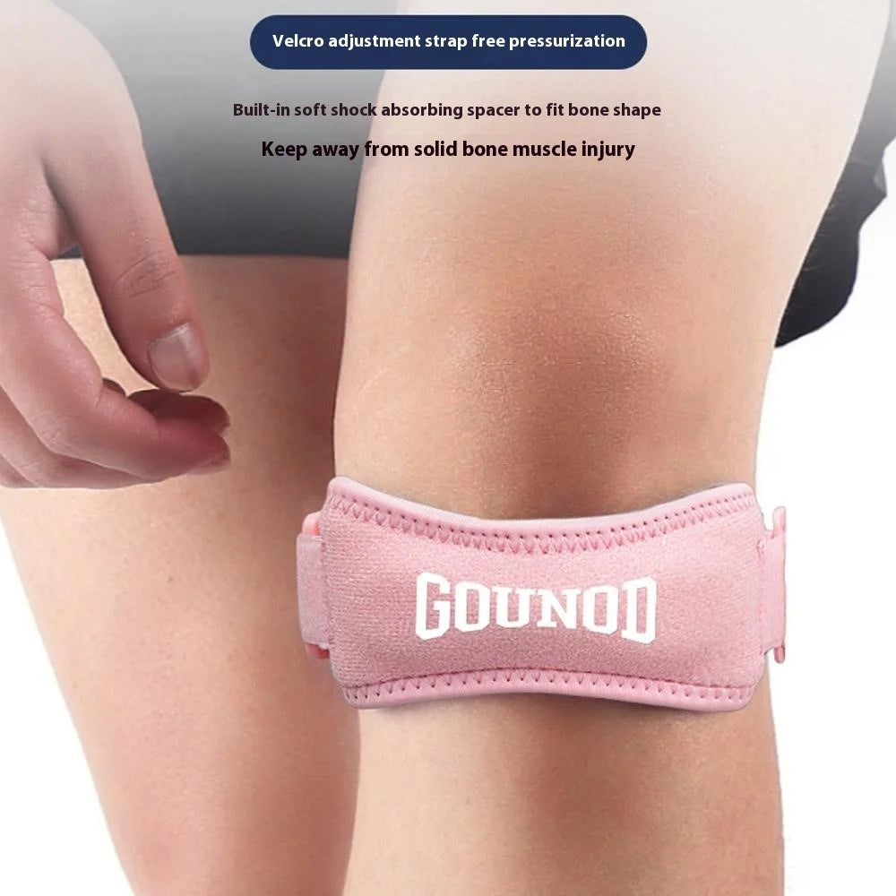 GOUNOD HJ089 1Pc Knee Brace Patella Support Strap Men Women Sports Running Fitness Compression Knee Protector - Pink - 3
