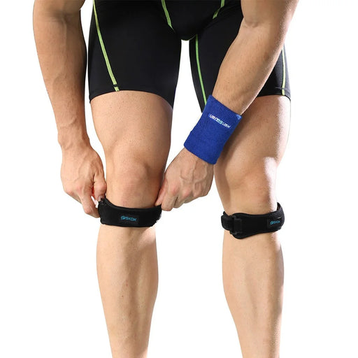 GOUNOD HJ089 1 Pair Knee Brace Patella Support Strap Men Women Sports Running Fitness Compression Knee Protector - Black - 2