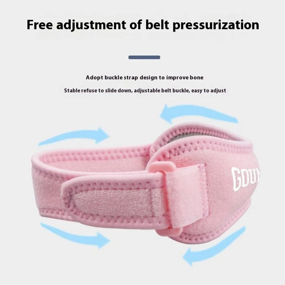 GOUNOD HJ089 1 Pair Knee Brace Patella Support Strap Men Women Sports Running Fitness Compression Knee Protector - Black - 6