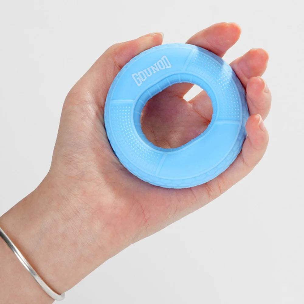 GOUNOD SK014 Silicone Hand Grip Strengthener Hand Strength Training Stress Relief Grip Ring - Blue / 40-50LB - 3