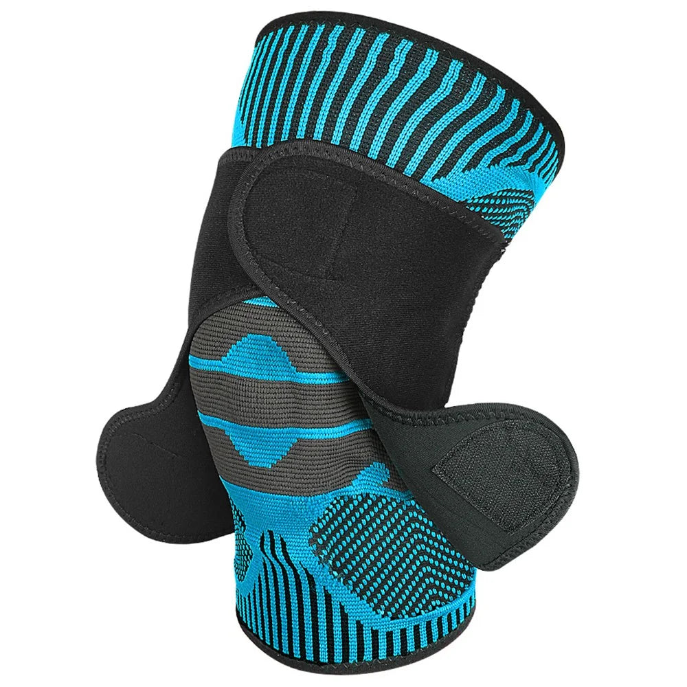 108 1Pc Sports Knee Brace Elastic Compression Athletics Knee Pad Knitted Sleeve with Springs - 2