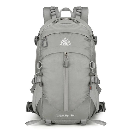 AZELA A13805 Hiking Camping Travel 30L Lightweight Backpack Water Resistant Nylon Outdoor Daypack - Grey - 1