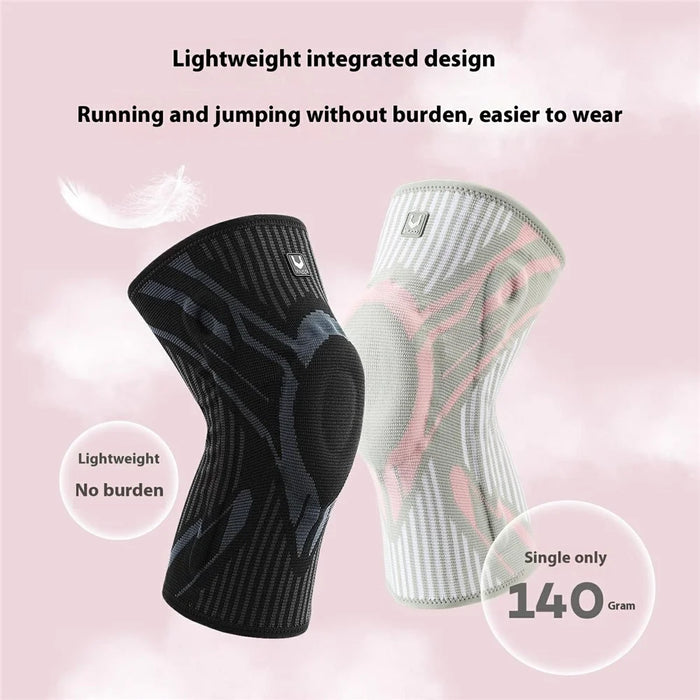 VILICO AB162 1Pc Shock Absorption Sports Knee Brace Anti Slip Compression Support Knee Sleeve - Grey M - 3