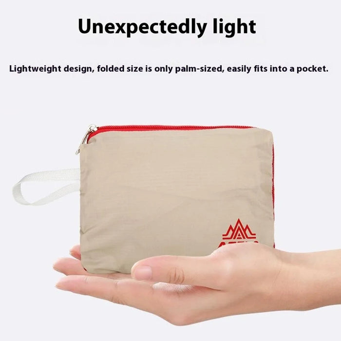 AZELA A1341 Lightweight Foldable Backpack Waterproof Nylon Shoulder Bag for Outdoor Hiking Camping - Khaki - 6