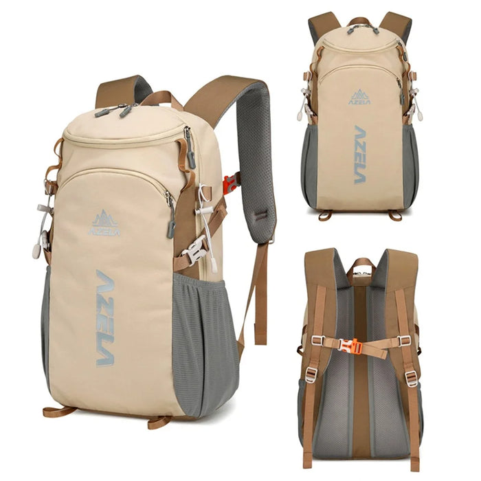 AZELA A1323 Large Capacity Lightweight Outdoor Sports Backpack Waterproof Nylon Hiking Daypack - Khaki - 2