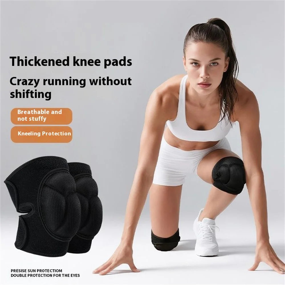GOLOVEJOY HX44 1Pc Impact Resistant Turtle Shell Sports Knee Brace Ultra Wide Elastic Strap Knee Pad - Black - 2