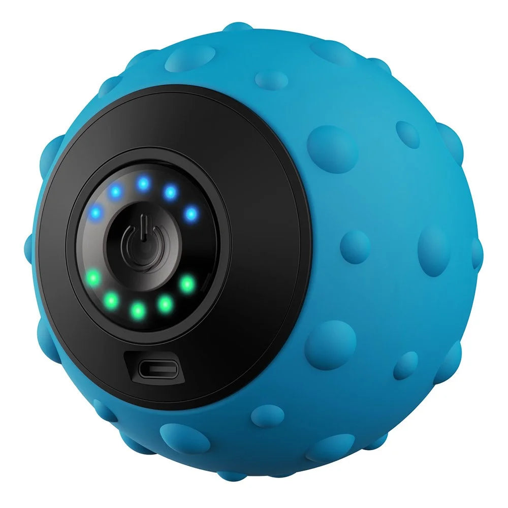 Vibrating Massage Ball Silicone Electric Fascia Ball Muscle Relaxation Fitness Yoga Recovery Vibration Massager - Blue - 1