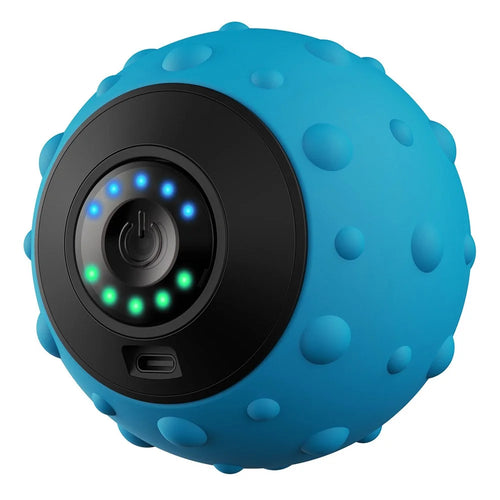 Vibrating Massage Ball Silicone Electric Fascia Ball Muscle Relaxation Fitness Yoga Recovery Vibration Massager - Blue - 1