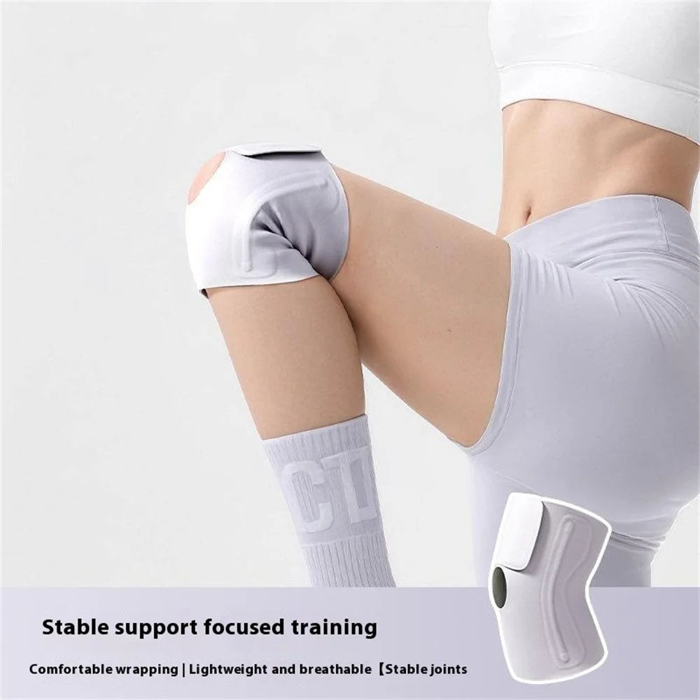 GOLOVEJOY HX42 1 Pair Sports Knee Brace Fishbone Support Breathable Compression Knee Sleeve for Running Gym - Black  /  S / M - 2